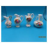 (4) OCCUPIED JAPAN 2'ish Mini Porcelain Pitchers
