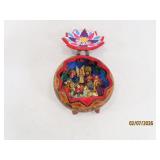 Beautiful HandCarved Religious Scene 6' Gourd ART