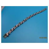 Sterling 7.5' Bling fig8link Bracelet 13g