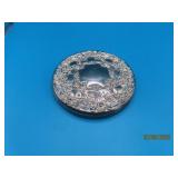 3.75' vtg Palm Purse Handheld Makeup Mirror Purse