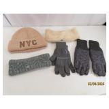 (5) Womens Winter Gloves/Hats NIKE~NYC etc