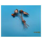 antique 3.5' STERLING Silver Brooch Pin Stones 17g