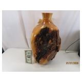 CO Crafted 18' HandTurned Burl Wood Vase $300 AA