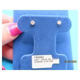 14kt Gold Diamond .33ctw Stud Earrings 4mm 0.5g