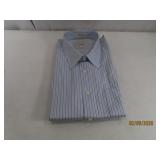 new Mens NORDSTROM 18.5-35 Dress Bluestripe Shirt