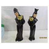 (2) c1950s Comedy~Tragedy Ceramic Arts Figs 10' EC