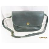 vintage 11' COACH GreenEmerald Leather Handbag