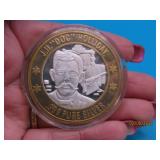 .999 Silver Gaming Token DOC HOLLIDAY BlackHawk CO