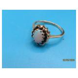 Stunning 14kt Gold Opal & Sapphire sz5.5 Ring 2.2g