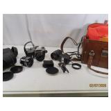 vintage CHINON 35mm Camera + Lens & bagfull