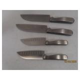 (4) GINSU Kitchen Knives 10'ish Larger