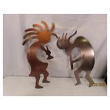 (2) KOKOPELLI Metal 20' Wall Decor Hangings