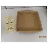 New Stoneware PAMPERED CHEF 9' Square Baker
