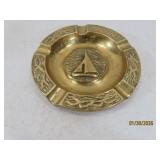 Nautical Sailing 5.5' Solid Brass Cigar Ashtray