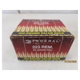 100rds 223 Federal REM Ammo 55grain FMJ 5of5