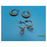 (2sets) Sterling 1'ish Earrings 8g