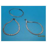 (3) Sterling 6.5' Standed Bracelets 1/8'wide 8g