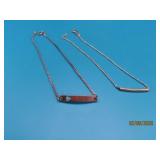 (2) larger Sterling 9.5' Bracelets Solid Center 5g