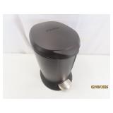 SIMPLE HUMAN 12' Poly black Foot Trash Can