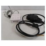 (2) modern Plug/USB Extension Cords Gadgets NICE