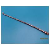 Sterling Bling CZ 7' Bracelet 11.5g 1/8'wide NICE