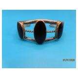 Pawn Silver & Onyx 2.25' Bracelet 15g 3/4'front