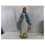 vtg 19' LADY OF GRACE Religious ChalkType Statue