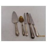(5) Sterling Silver handled Knives etc