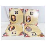 (4) Presidential Token~Stamp CardStock Sheets