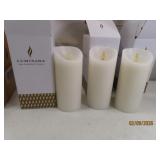 (3) LikeNew LUMINARA FlameLook Remote Candles 7'
