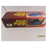New vtg HD Metal Air Foot Pump w/ gauge