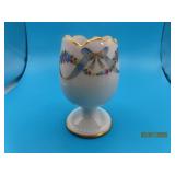 LIMOGES handpainted Ribbon Egg 3.75' Cup