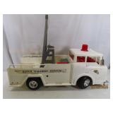 c1960s MARX 22' Poly BatteryOp Toy Truck Emerg