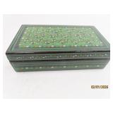 Beautiful 6side Inlay 7' Wooden Stash Jewelry Box