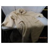 size44 Alpaca~Mohair White Winter Trenchtype Coat