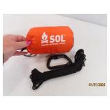 (2) New SOL Survival Blanket & Roll Paracord/Clip