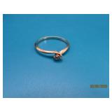 14kt Gold sz6 Ring thin Small Diamond Engage 1g