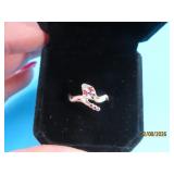 Neat Sterling sz6.75 RATTLESNAKE Colorized Ring