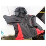 SPYDER szMensLG Winter Ski Hooded Coat blk/red