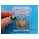 1881s Morgan Silver Dollar Coin MS64 grade