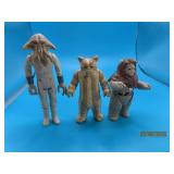 (3) original c1980 STAR WARS Ewok~SquidHead Toys