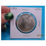 1921 Morgan Silver Dollar US Coin UNC