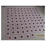 (95) 1950s asst US Wheat Pennies Cents Coins