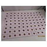 (86) 1940s asst sleeved Wheat US Pennies Coins