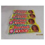 (4) unopened TOPPS 1989 Baseball Coin Packs