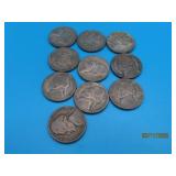 (10) Silver War Nickels