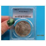 1882s Morgan graded MS64 Silver Dollar Coin