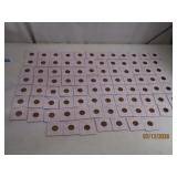 (100+) asst 1950s sleeved Wheat Pennies US Cents