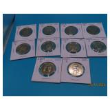 (10) 2007~2015 Presidential $1 UNC Coins