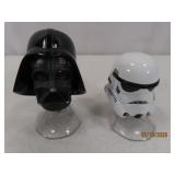 (2) 2.5' STAR WARS Trooper~Vadar Metal Heads